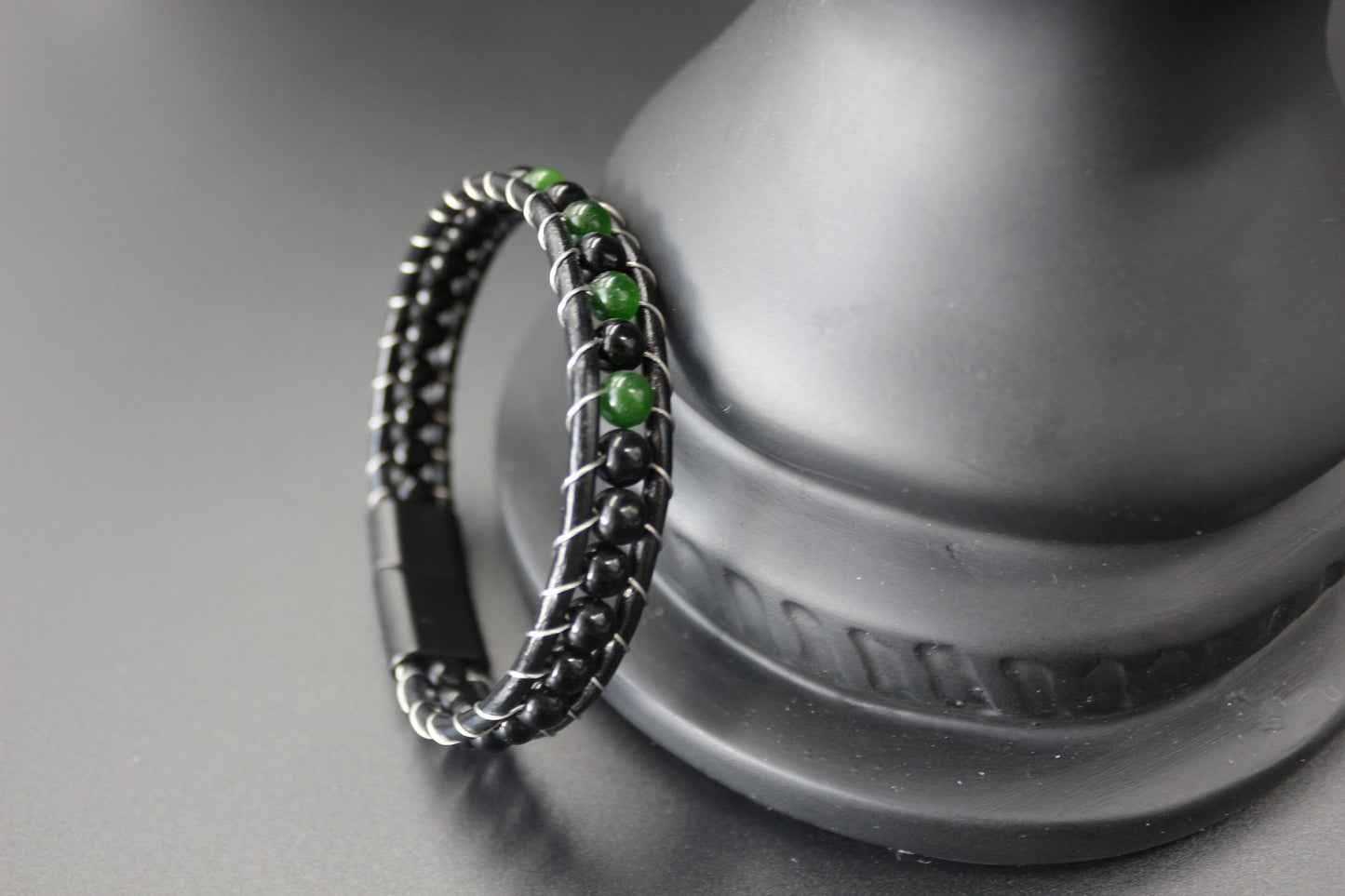 Jade, Onyx - Natural Stone Bracelet