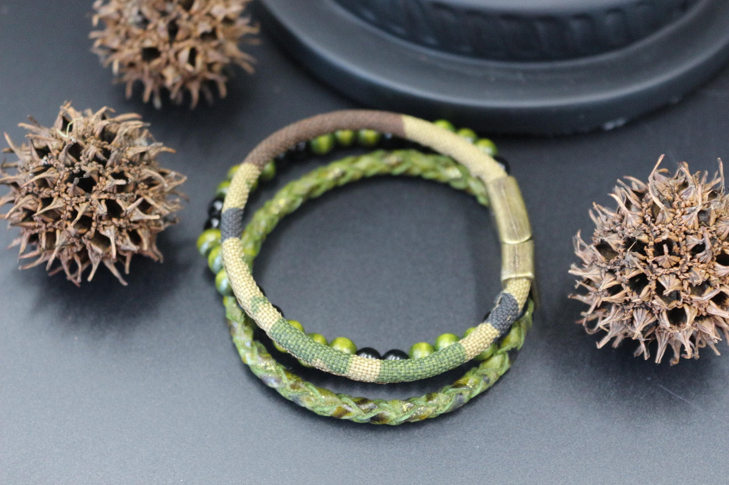 Handmade Military Style from Leather and Wood