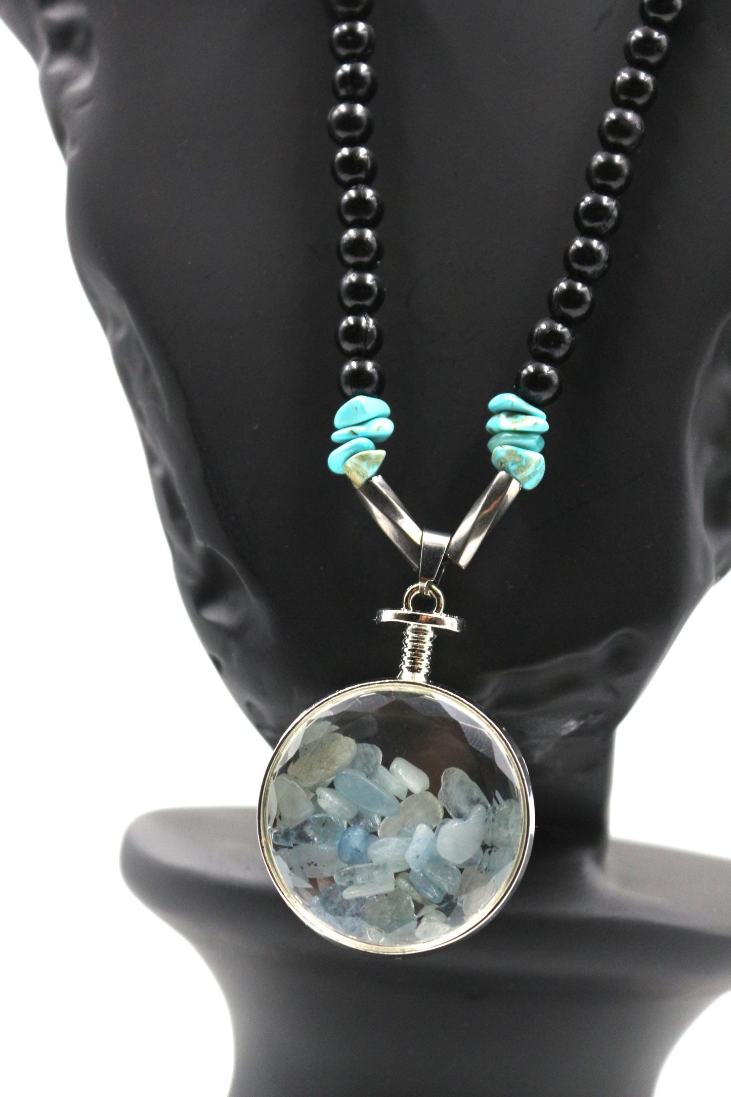 Handmade Aquamarine and Turquoise Necklace