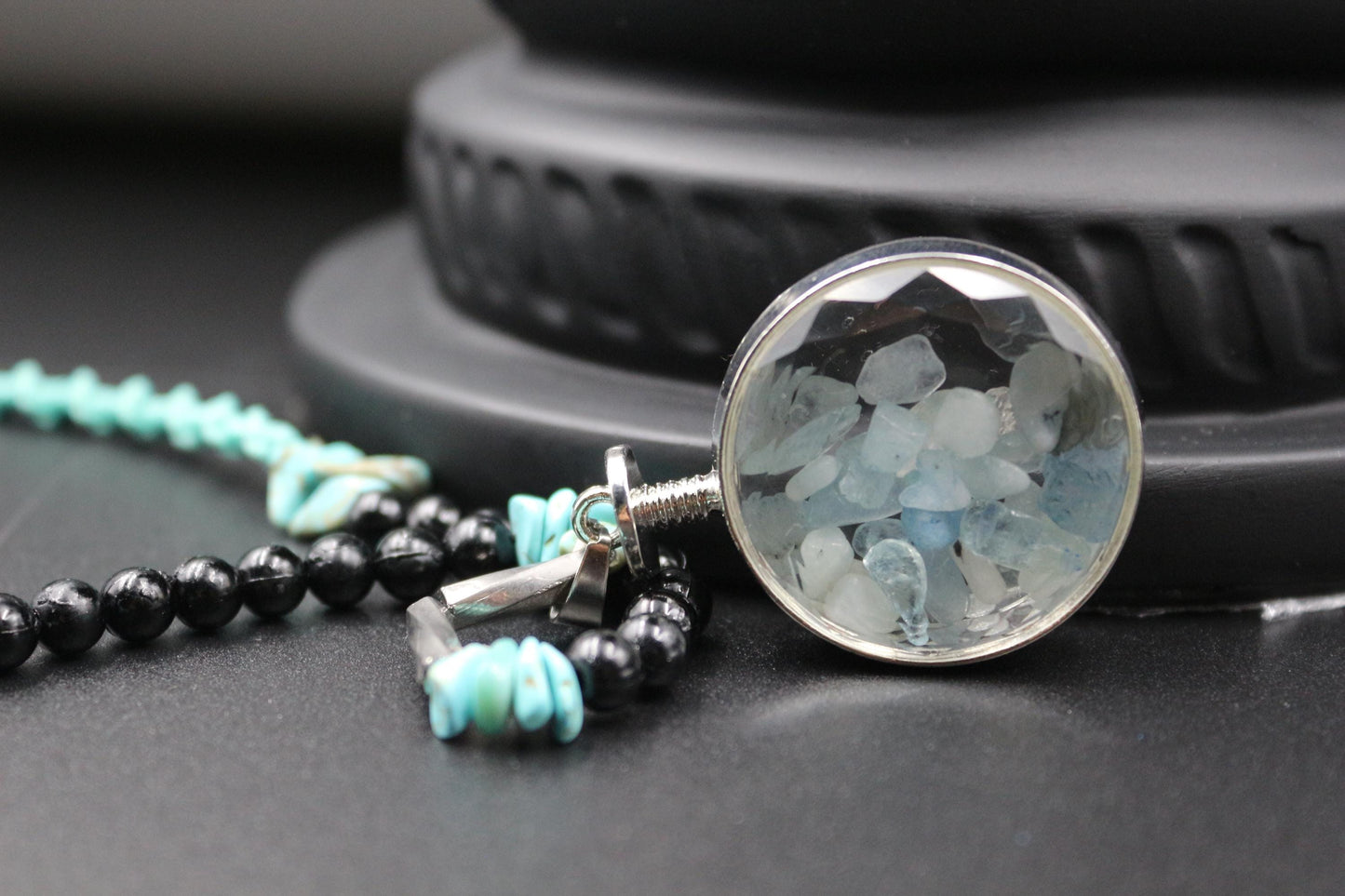 Handmade Aquamarine and Turquoise Necklace