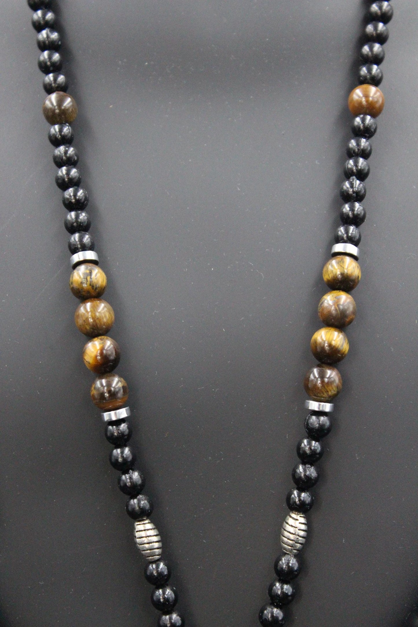 Handmade Tiger's Eye Necklace: Triangle Pendant, Boho Spiritual Jewelry