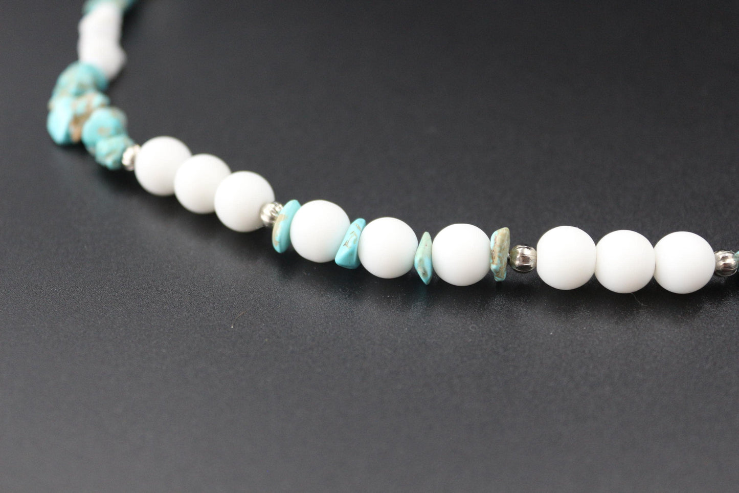 Handmade Natural Gemstone Necklace - "Arctic Breeze"