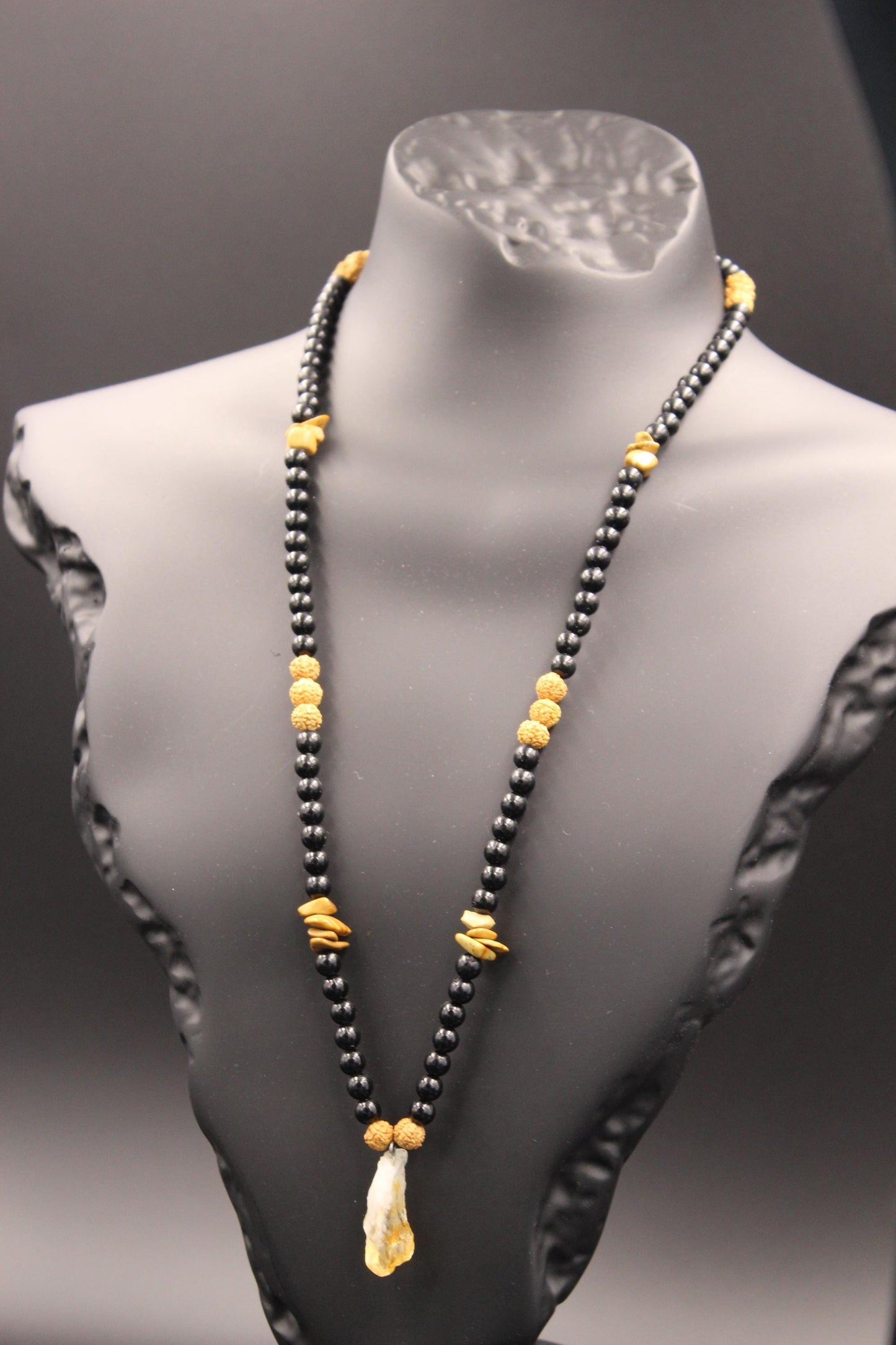 Handmade Necklace with Natural Citrine Stone