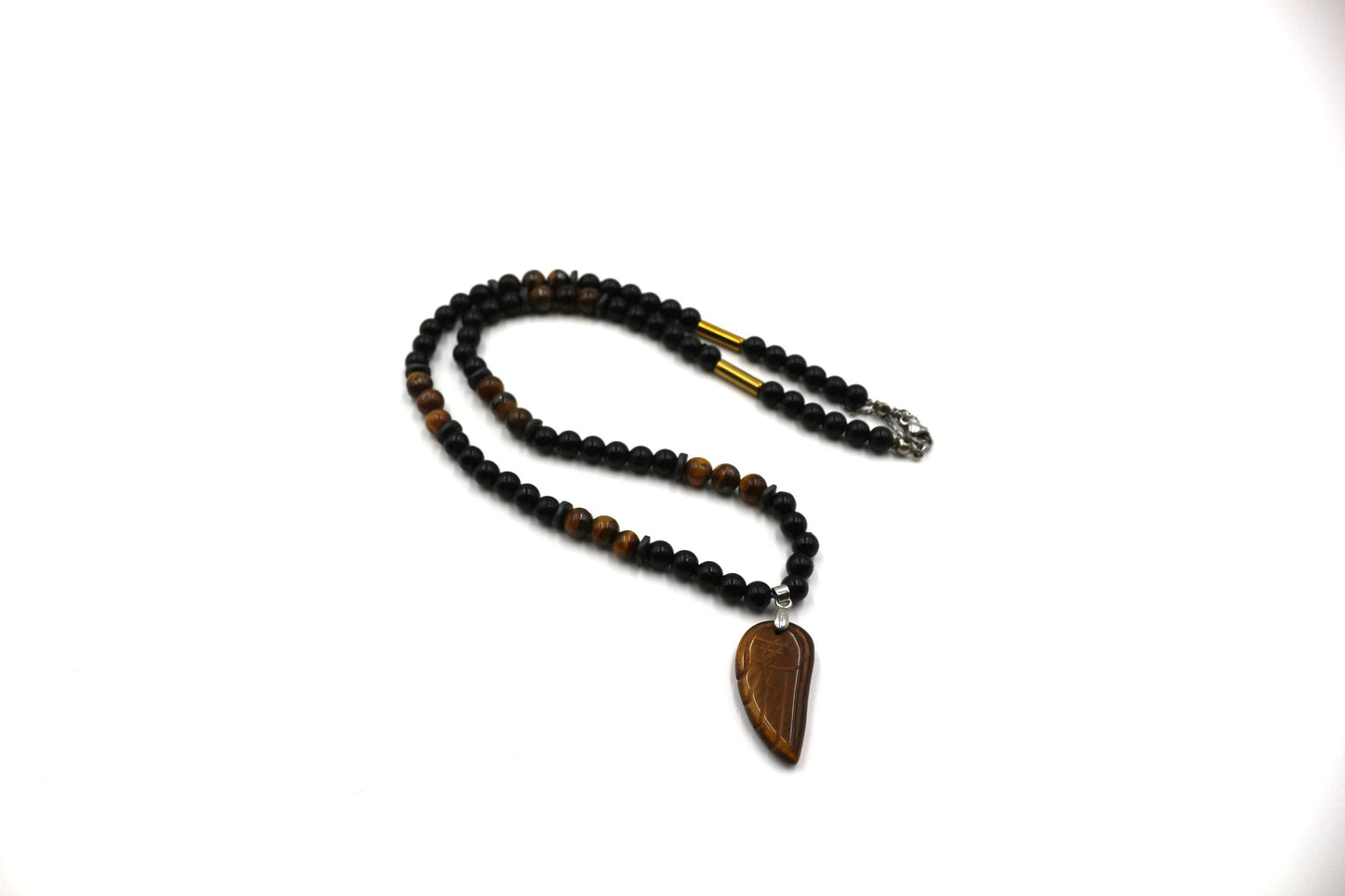 Handmade Tiger's Eye Necklace: Natural Stone Pendant, Unique Design