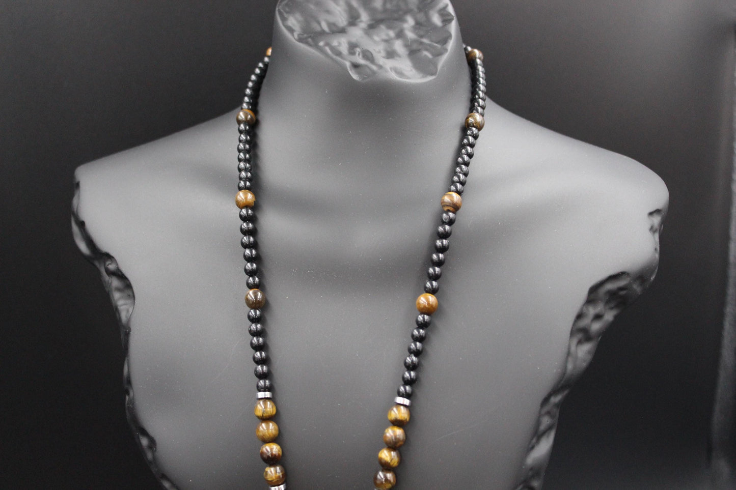 Handmade Tiger's Eye Necklace: Triangle Pendant, Boho Spiritual Jewelry