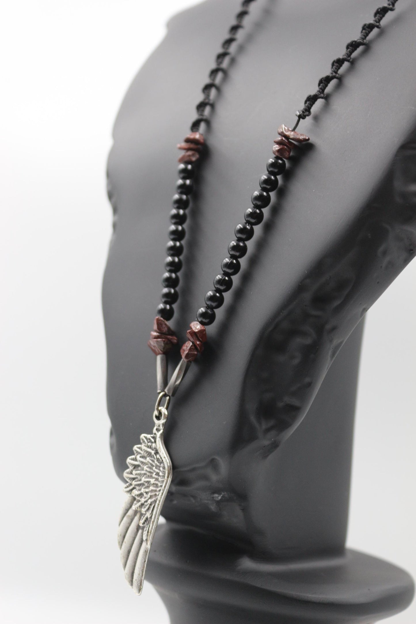 Red Jasper and Symbolic Pendant - Handmade Necklace