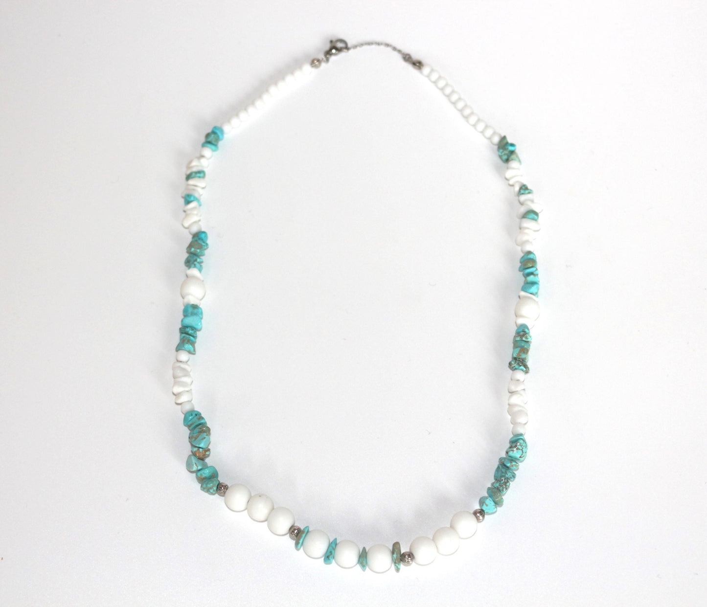 Handmade Natural Gemstone Necklace - "Arctic Breeze"