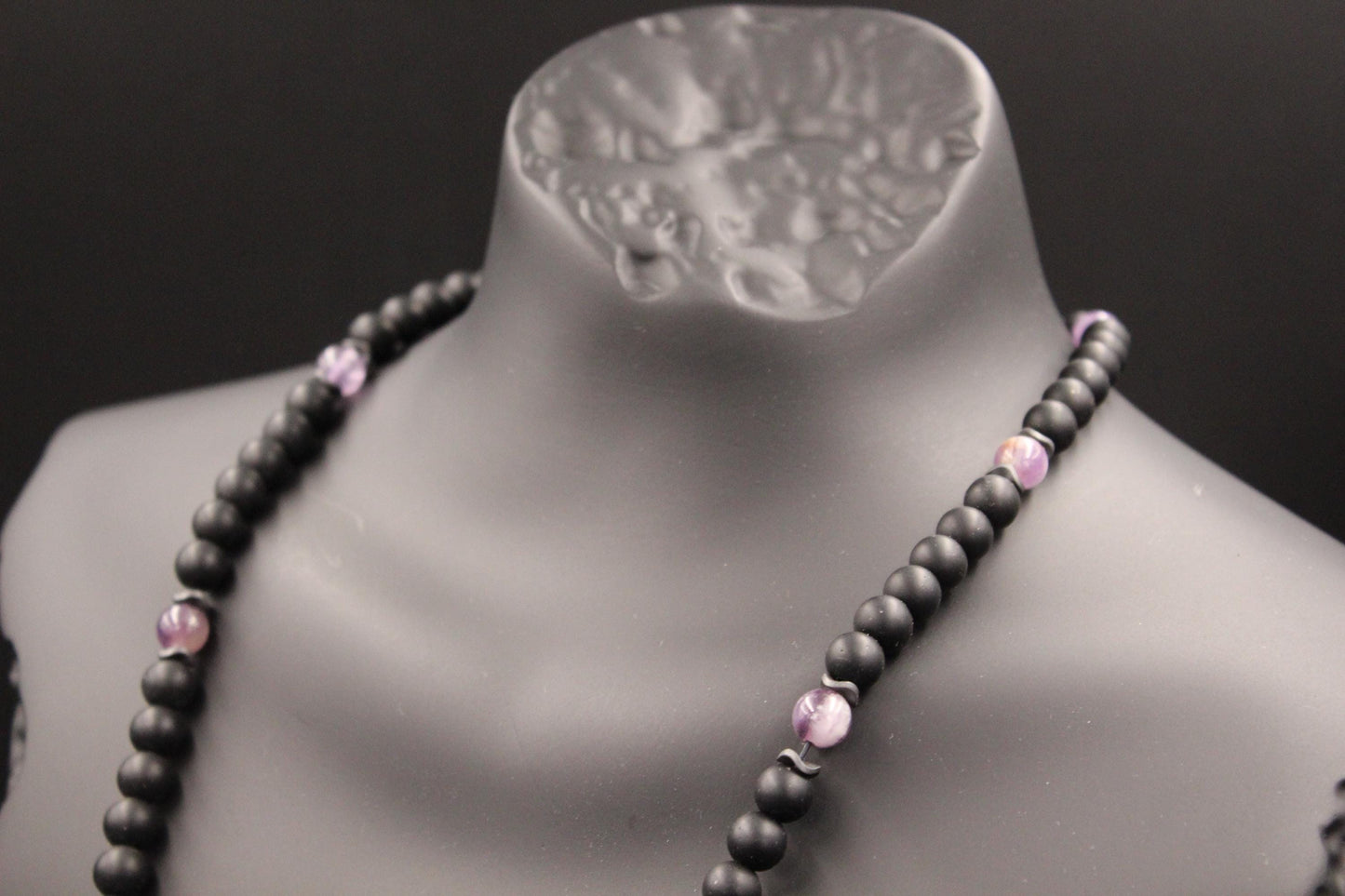 Handmade Unisex Amethyst Necklace – Natural and Stylish Design