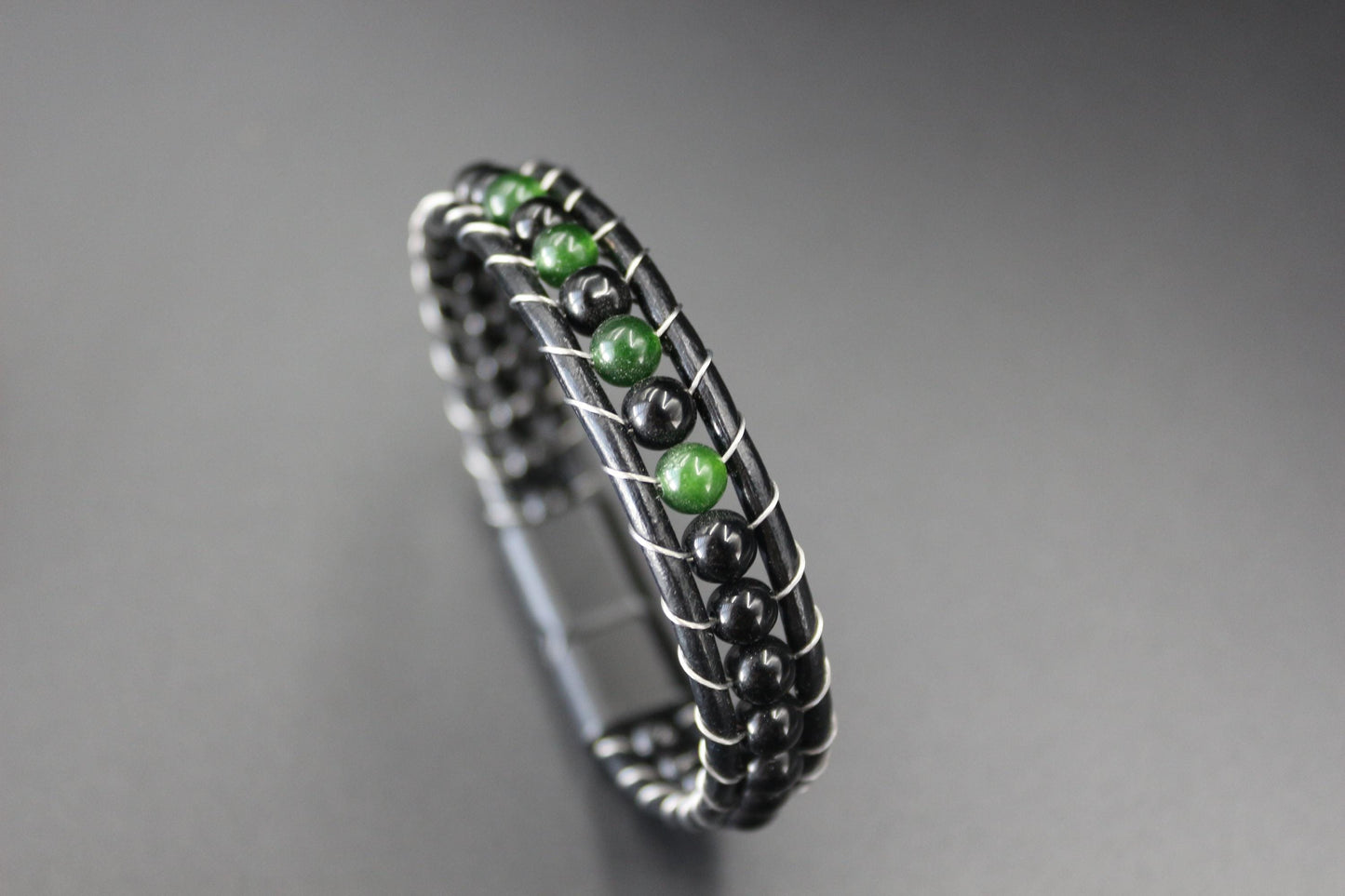 Jade, Onyx - Natural Stone Bracelet