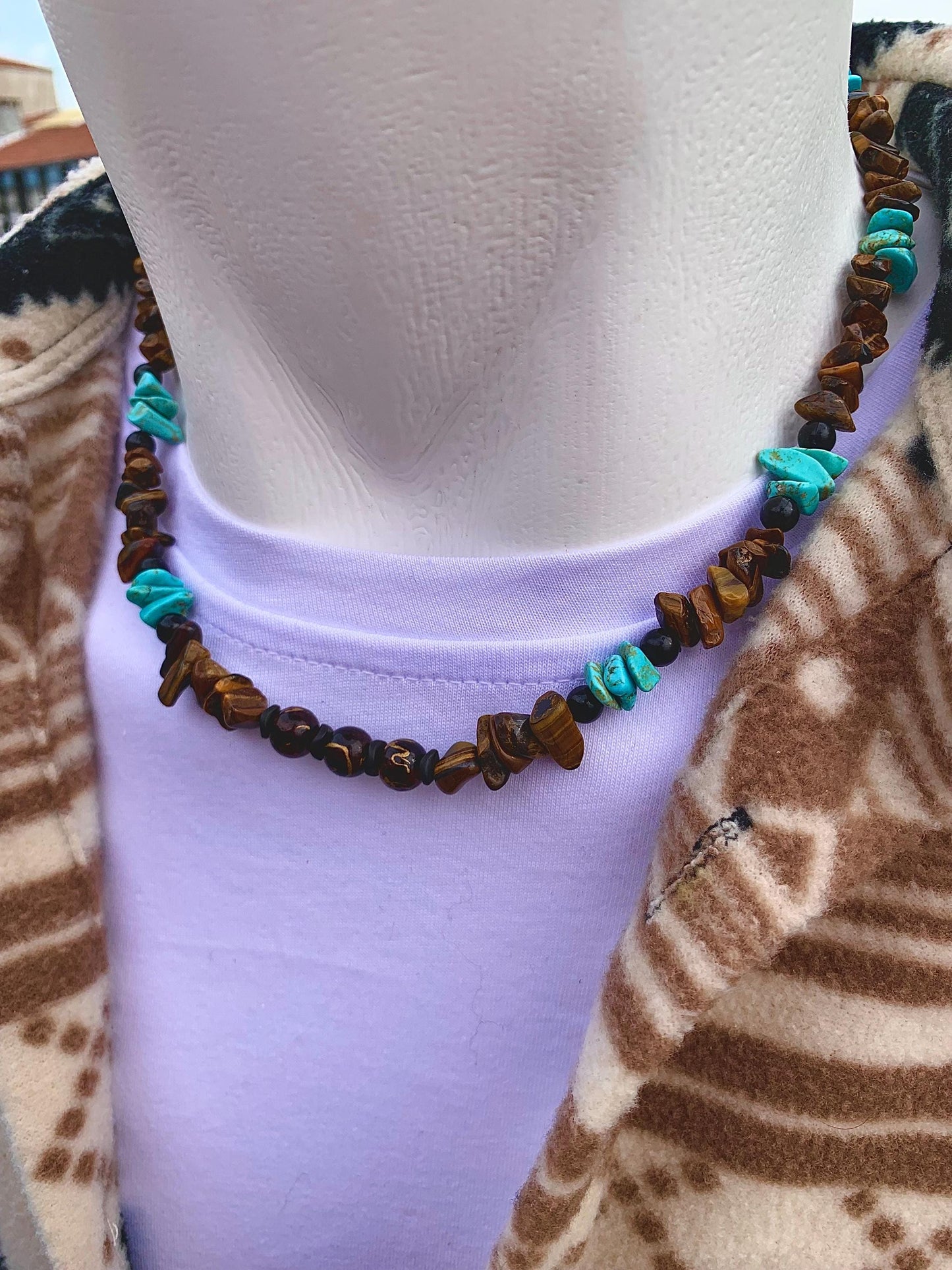 tigereye ,turquoise ,stone ,minimalist ,necklaces, Energy ,Stones ,Protection ,Jewelry ,Handmade ,Necklace ,Delicate ,Everyday, Jewelry