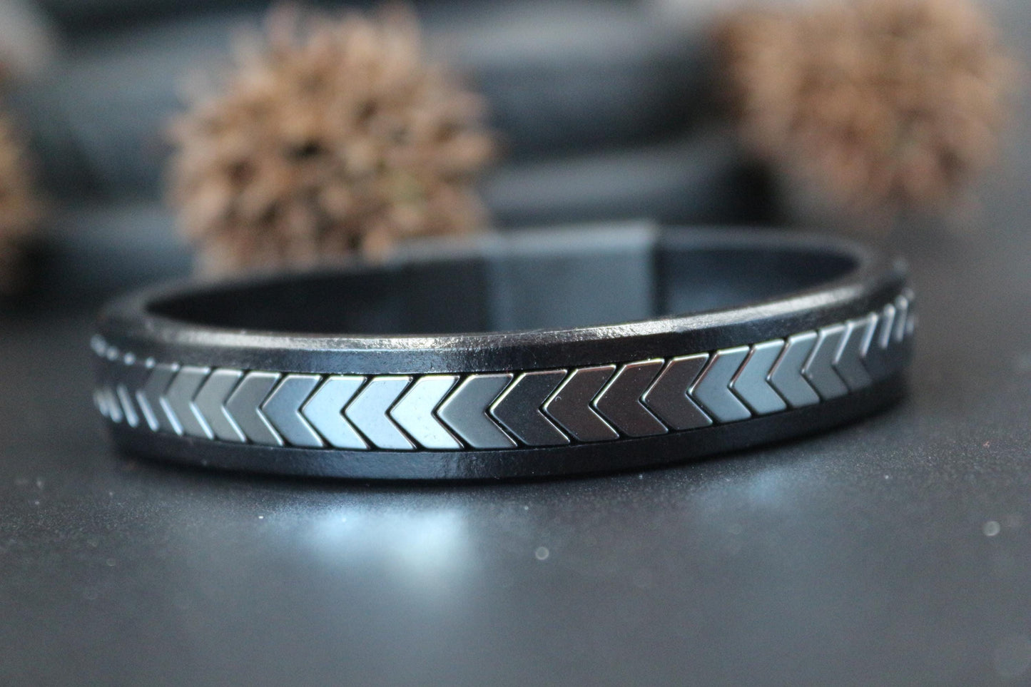 Bracelet - Handmade from Natural Hematite