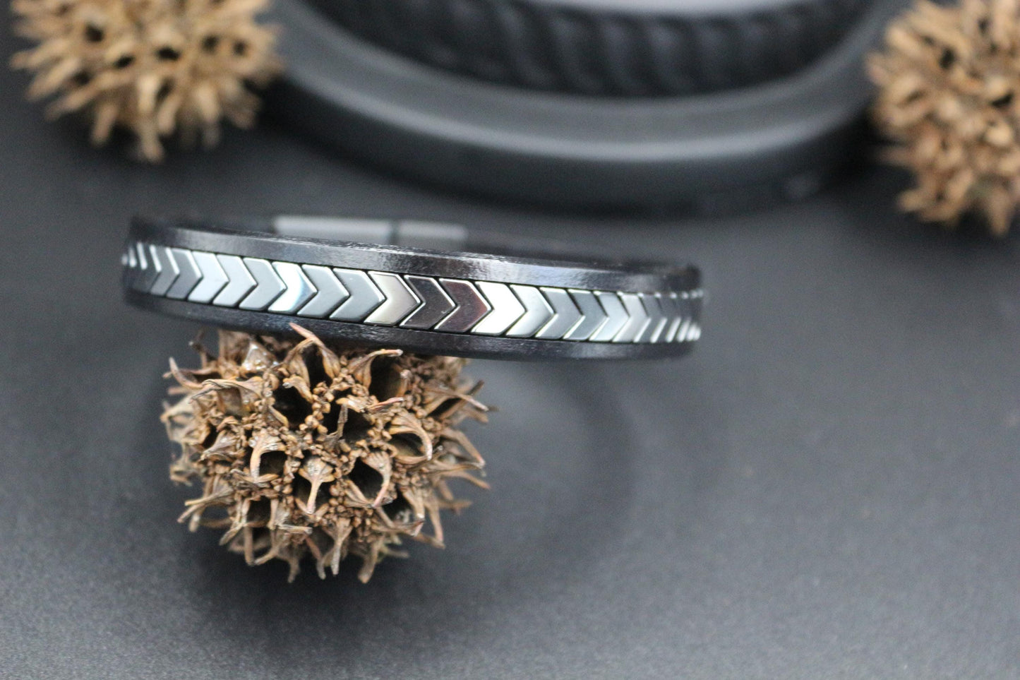 Bracelet - Handmade from Natural Hematite