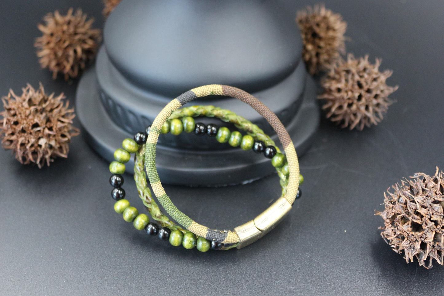 Handmade Military Style from Leather and Wood
