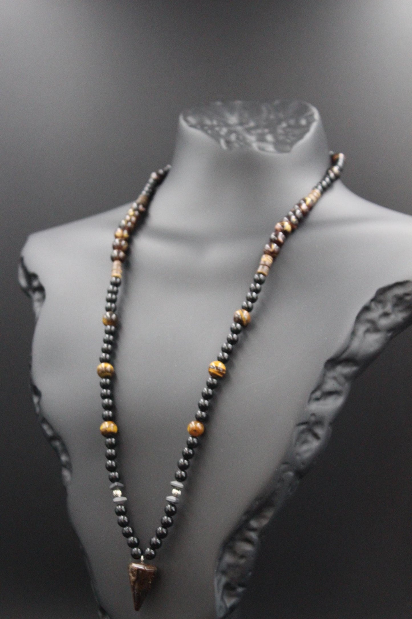 Handmade Tiger's Eye Stone Necklace – Natural Gemstone Jewelry, Unisex Pendant, Boho & Spiritual Gift