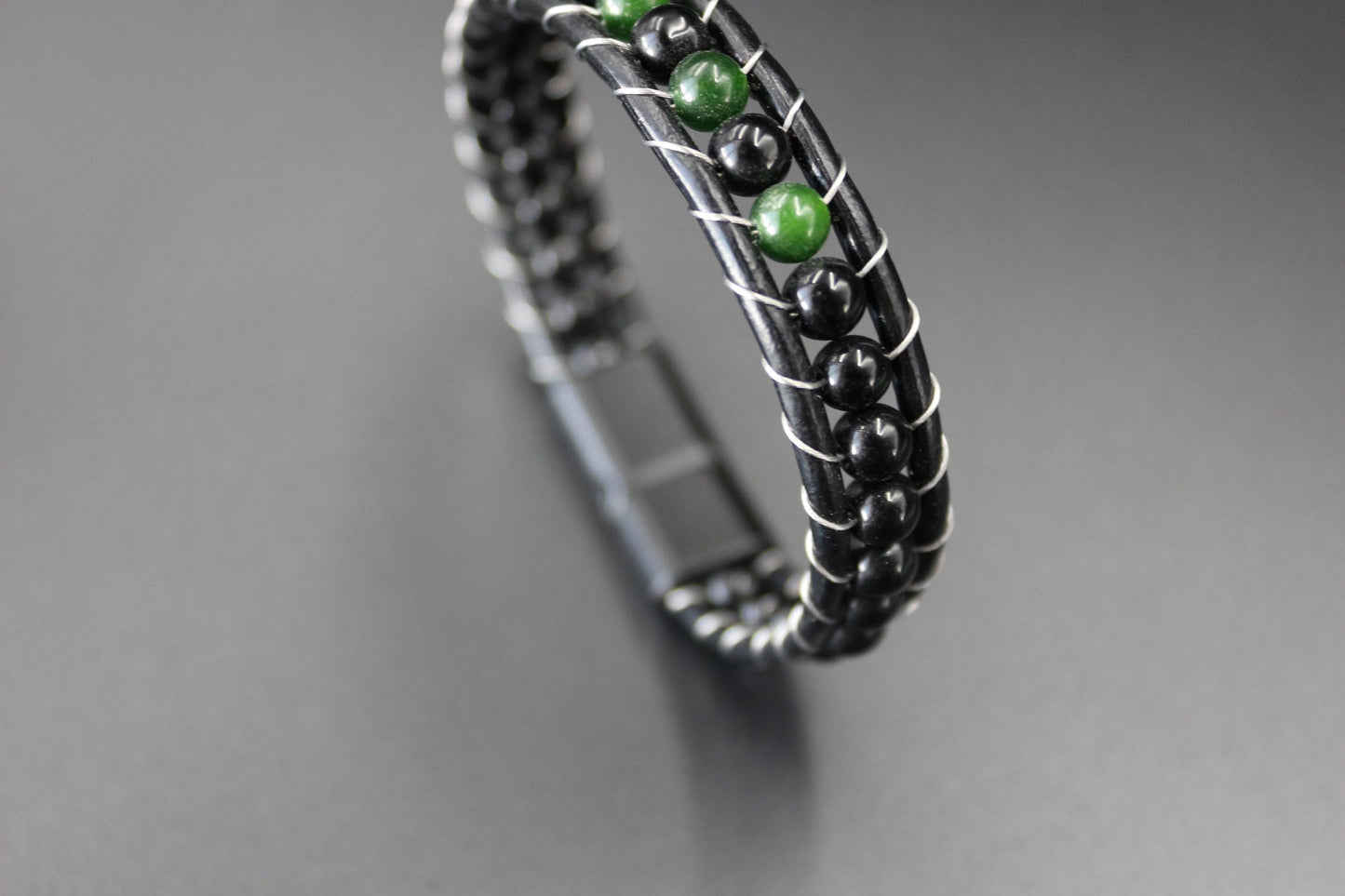 Jade, Onyx - Natural Stone Bracelet