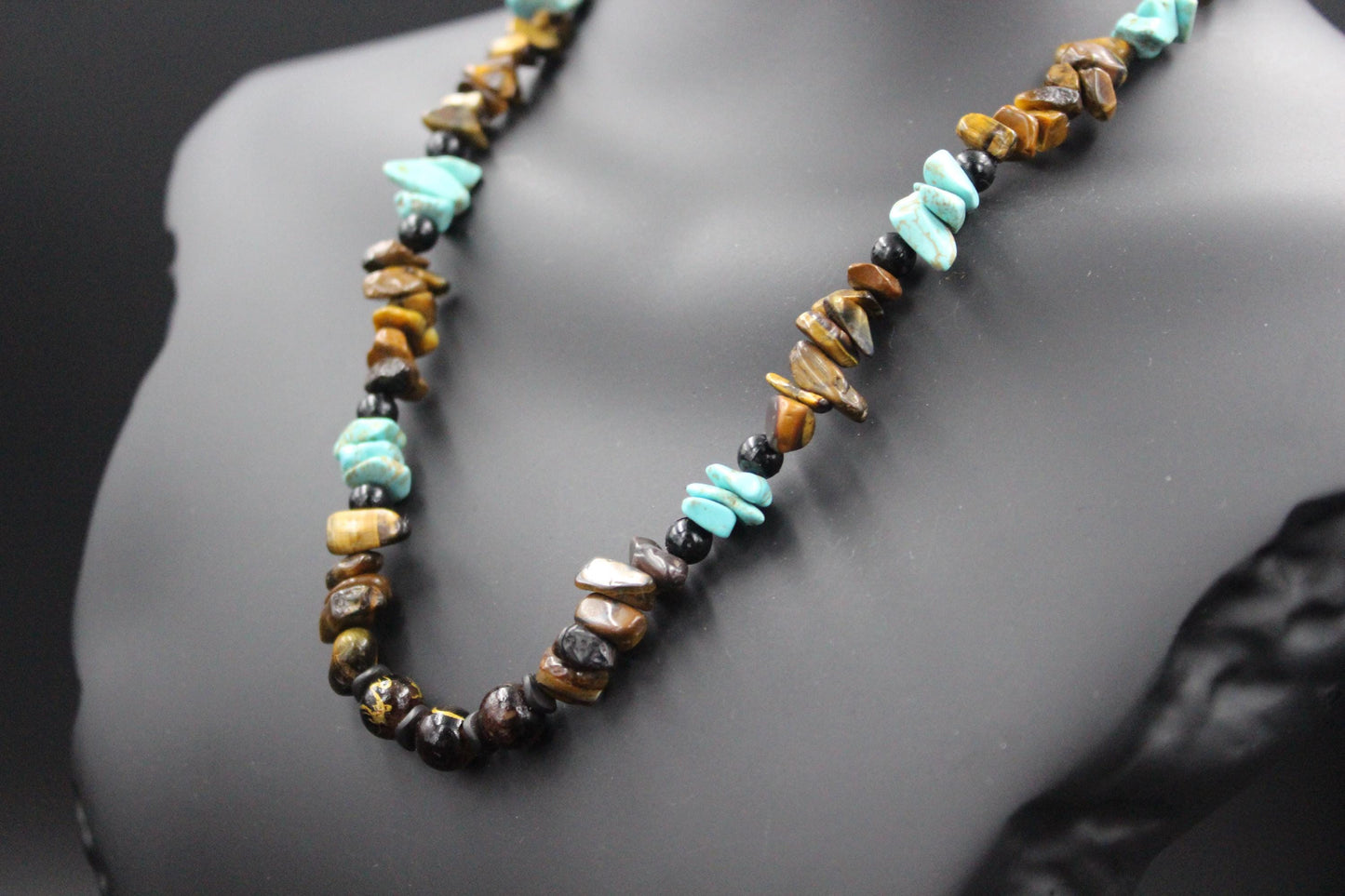 Turquoise and Tiger's Eye - Handmade Necklace