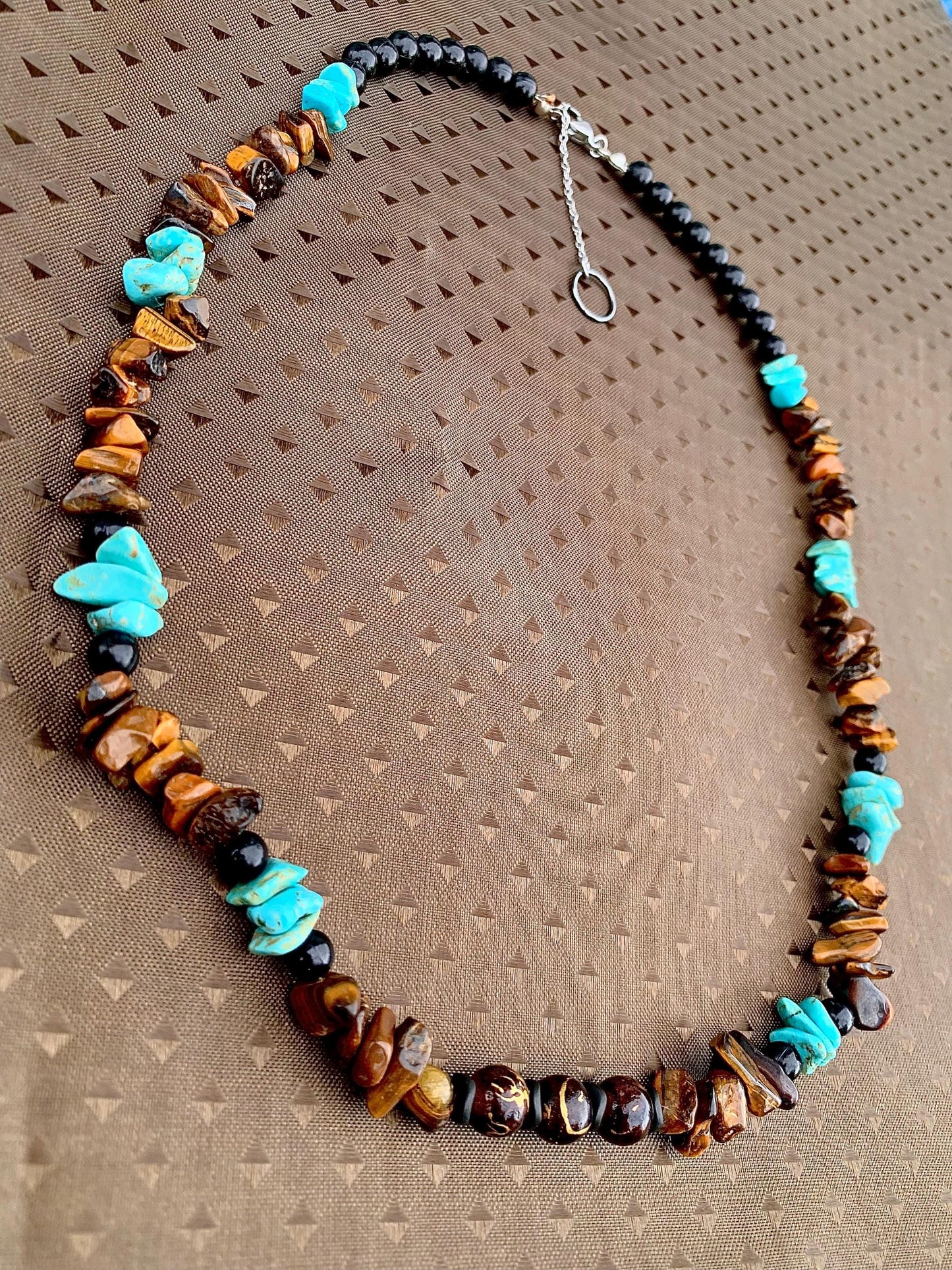 tigereye ,turquoise ,stone ,minimalist ,necklaces, Energy ,Stones ,Protection ,Jewelry ,Handmade ,Necklace ,Delicate ,Everyday, Jewelry