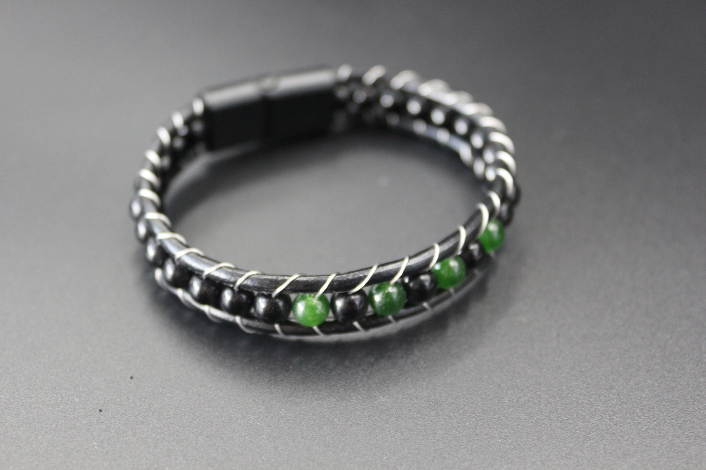 Jade, Onyx - Natural Stone Bracelet
