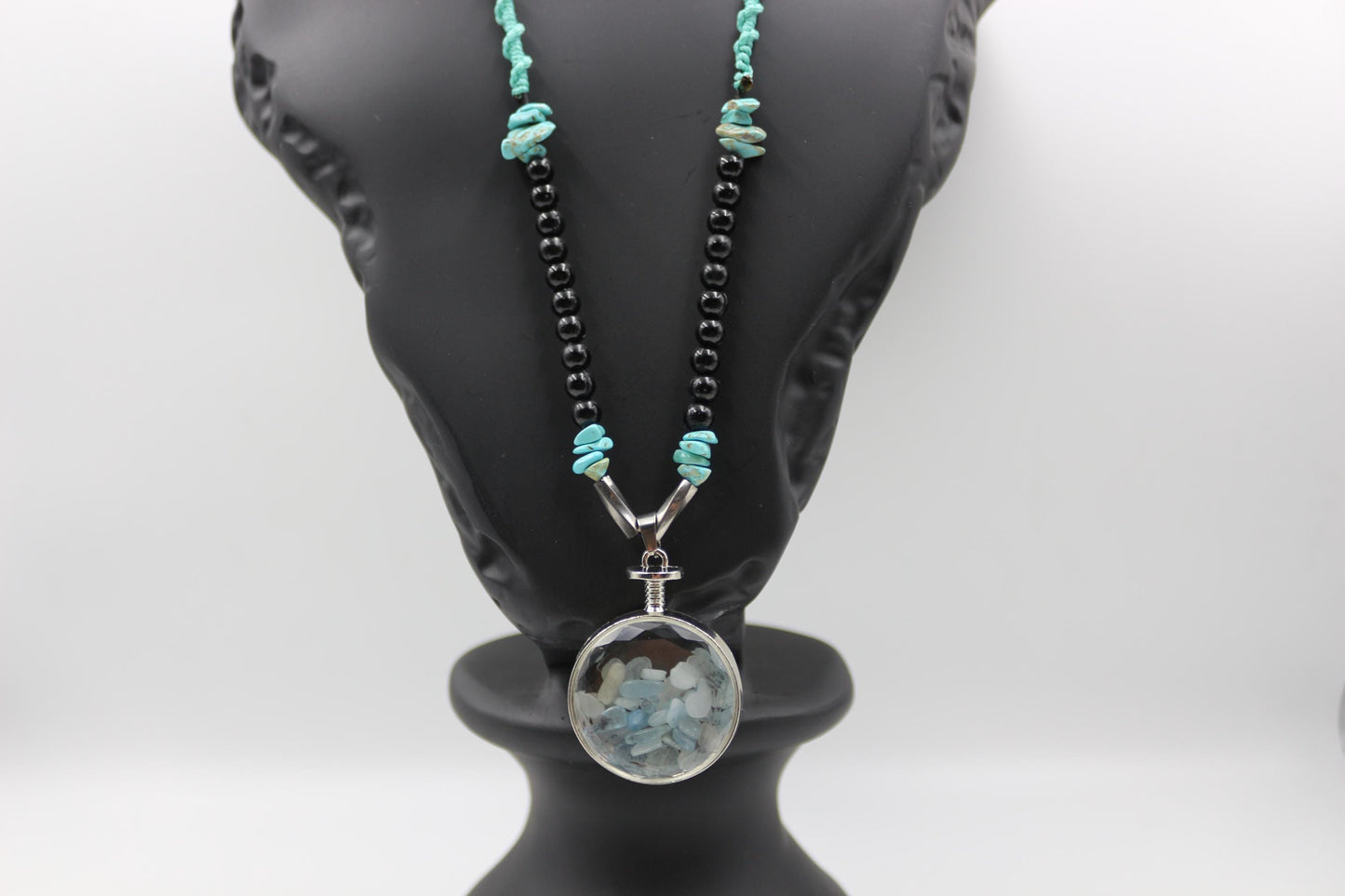 Handmade Aquamarine and Turquoise Necklace