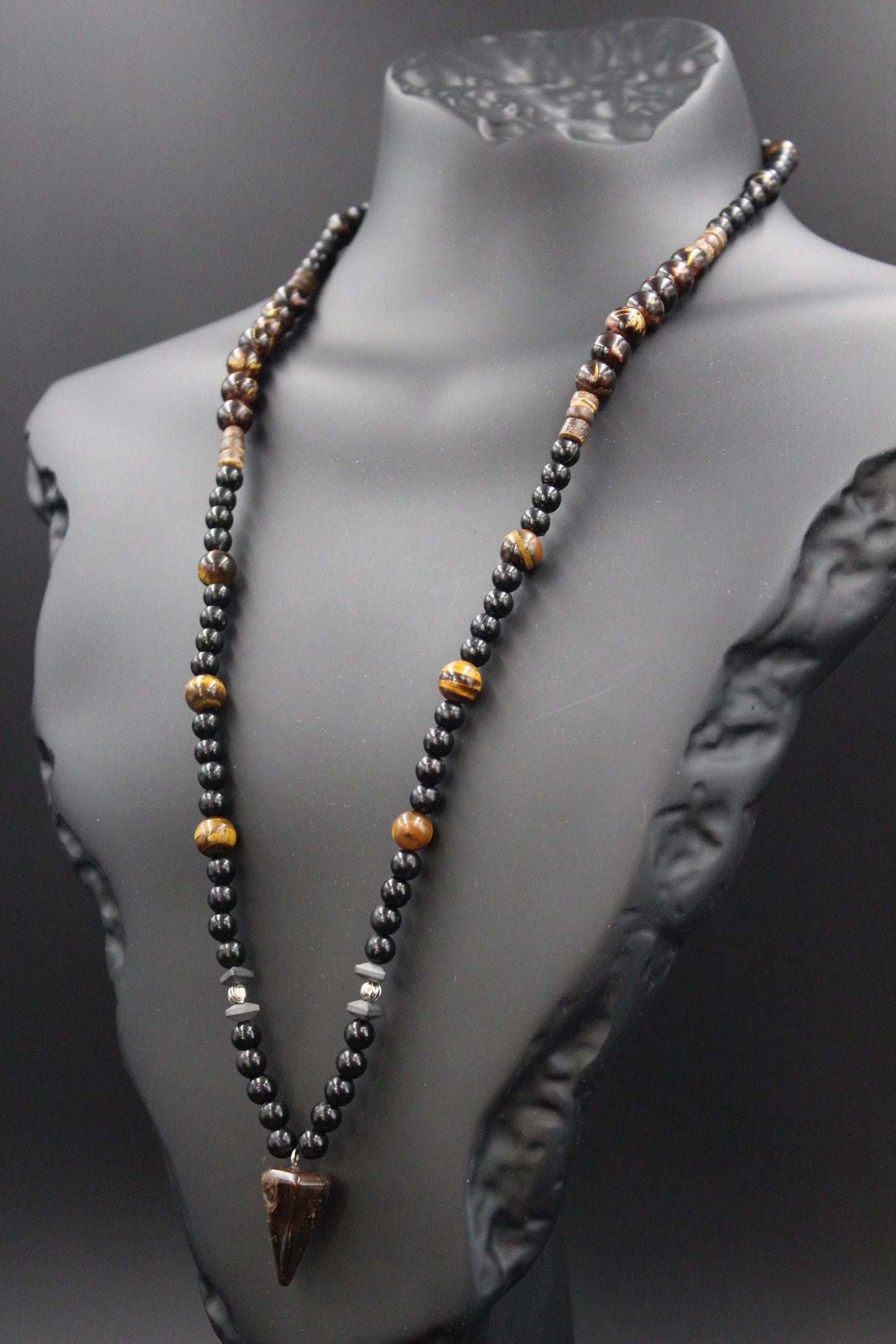 Handmade Tiger's Eye Stone Necklace – Natural Gemstone Jewelry, Unisex Pendant, Boho & Spiritual Gift