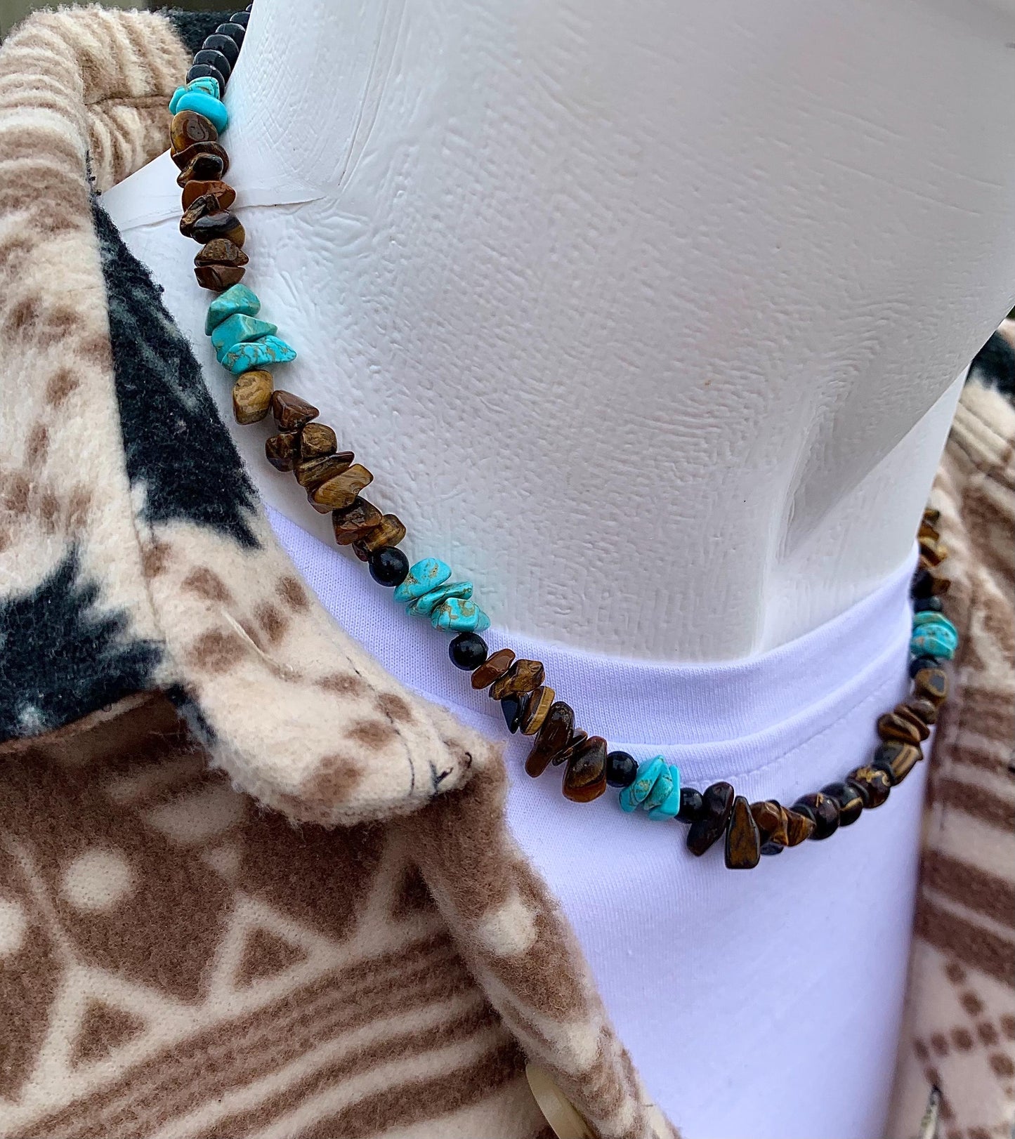 tigereye ,turquoise ,stone ,minimalist ,necklaces, Energy ,Stones ,Protection ,Jewelry ,Handmade ,Necklace ,Delicate ,Everyday, Jewelry