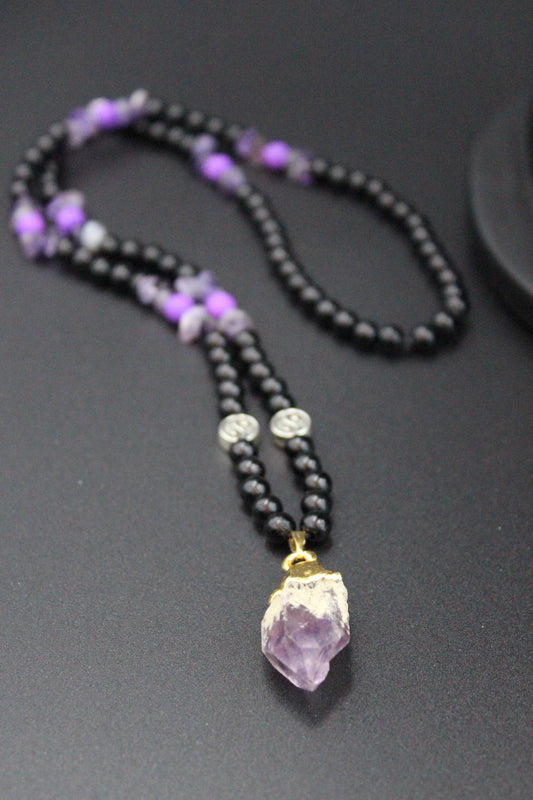 Mystic Amethyst Yin-Yang Necklace