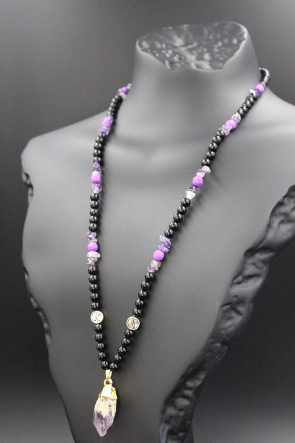 Mystic Amethyst Yin-Yang Necklace