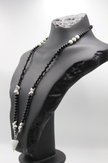 Handmade Quartz and White Howlite Stone Necklace