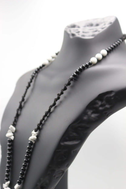 Handmade Quartz and White Howlite Stone Necklace