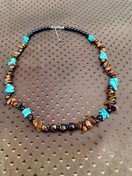 tigereye ,turquoise ,stone ,minimalist ,necklaces, Energy ,Stones ,Protection ,Jewelry ,Handmade ,Necklace ,Delicate ,Everyday, Jewelry