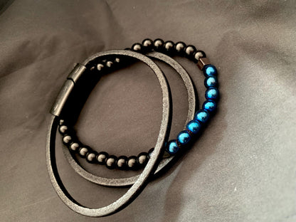 gamstone ama original leather Hematite ,quality and masculinity  special design