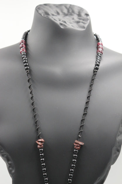Red Jasper and Symbolic Pendant - Handmade Necklace
