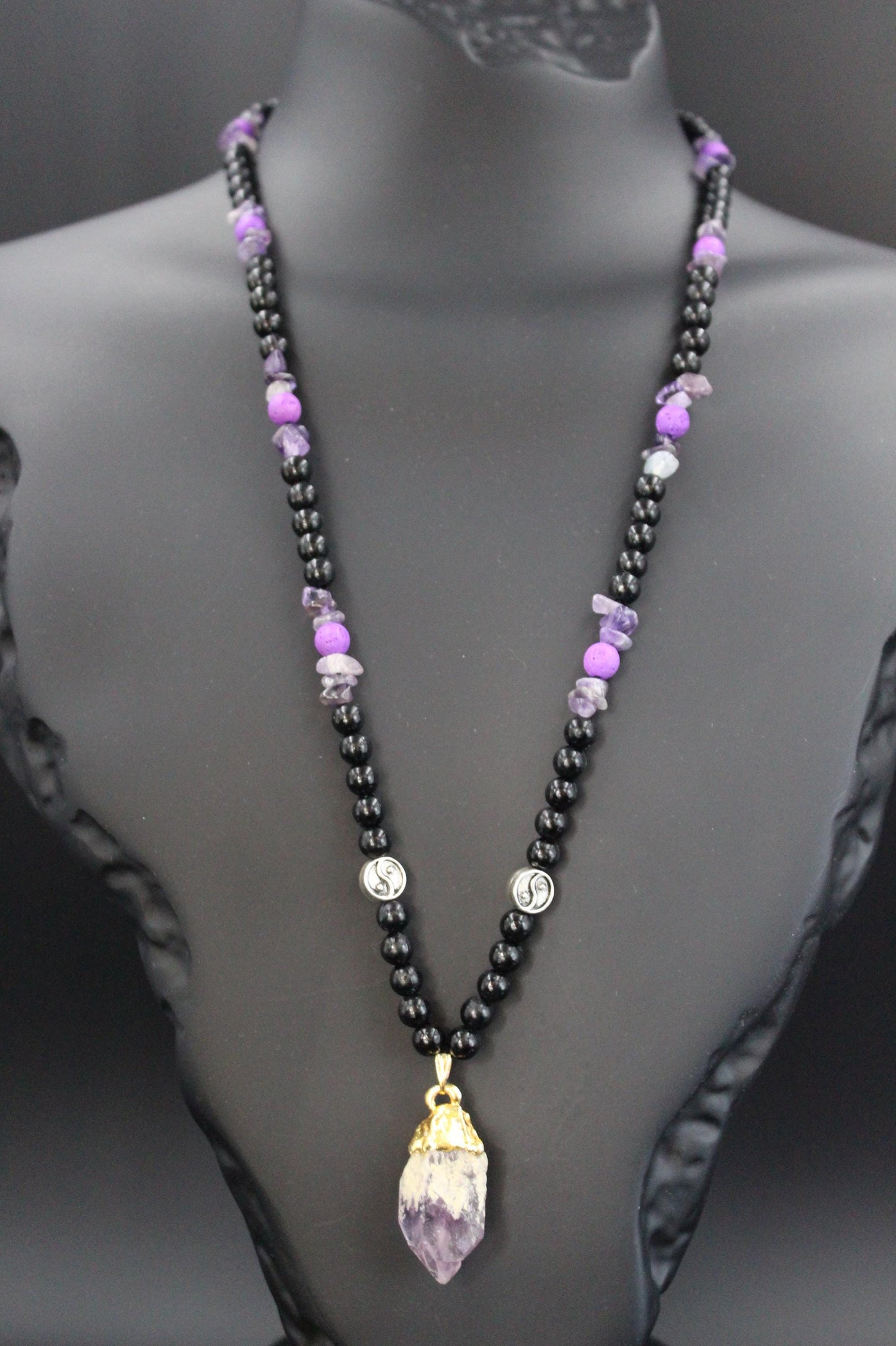 Mystic Amethyst Yin-Yang Necklace