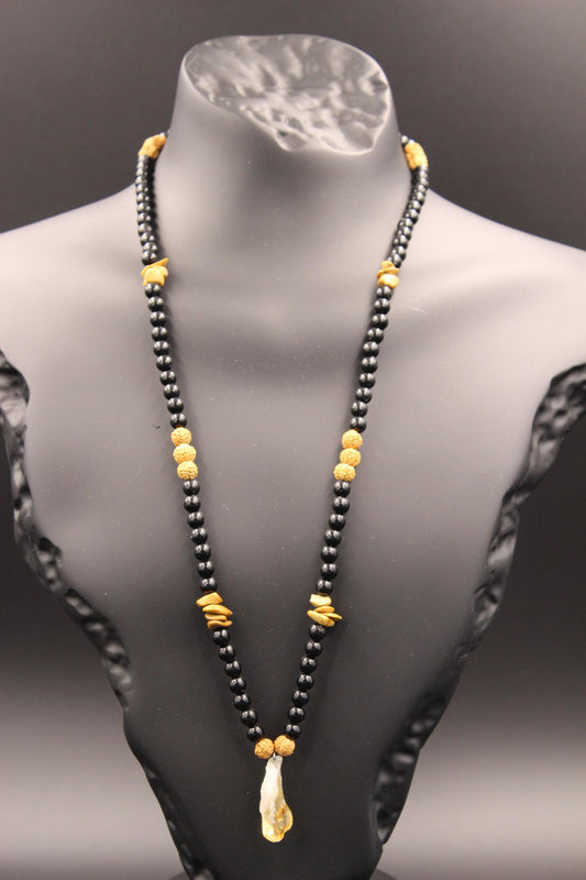 Handmade Necklace with Natural Citrine Stone