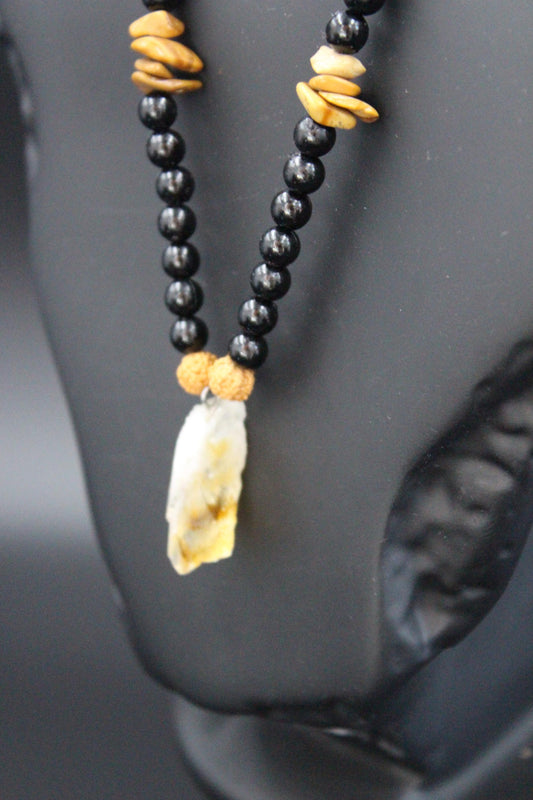 Handmade Necklace with Natural Citrine Stone