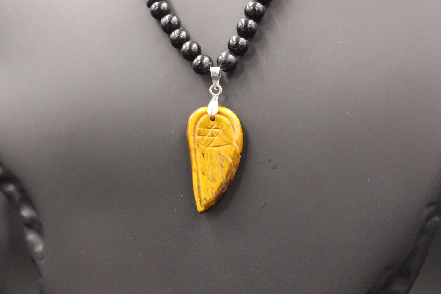 Handmade Tiger's Eye Necklace: Natural Stone Pendant, Unique Design