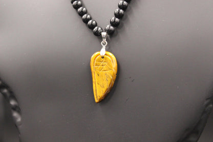 Handmade Tiger's Eye Necklace: Natural Stone Pendant, Unique Design