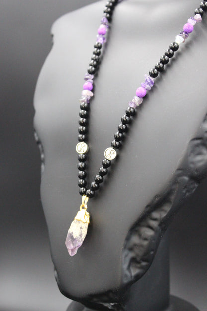 Mystic Amethyst Yin-Yang Necklace