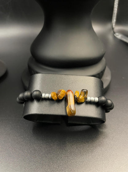 Tiger’s Eye Natural Gemstone Bracelet – Confidence, Protection & Zodiac Energy (Leo, Gemini, Capricorn)