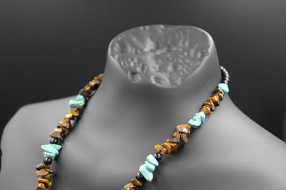 Turquoise and Tiger's Eye - Handmade Necklace