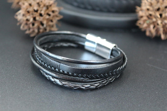 Men's Bracelet - Genuine Leather, Handmade