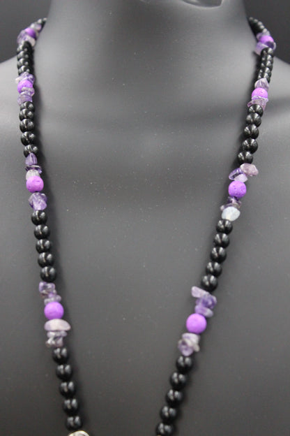 Mystic Amethyst Yin-Yang Necklace