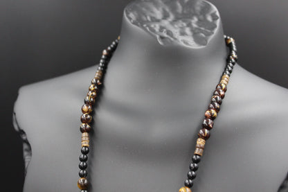 Handmade Tiger's Eye Stone Necklace – Natural Gemstone Jewelry, Unisex Pendant, Boho & Spiritual Gift