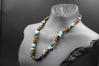 Turquoise and Tiger's Eye - Handmade Necklace