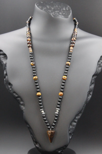 Handmade Tiger's Eye Stone Necklace – Natural Gemstone Jewelry, Unisex Pendant, Boho & Spiritual Gift