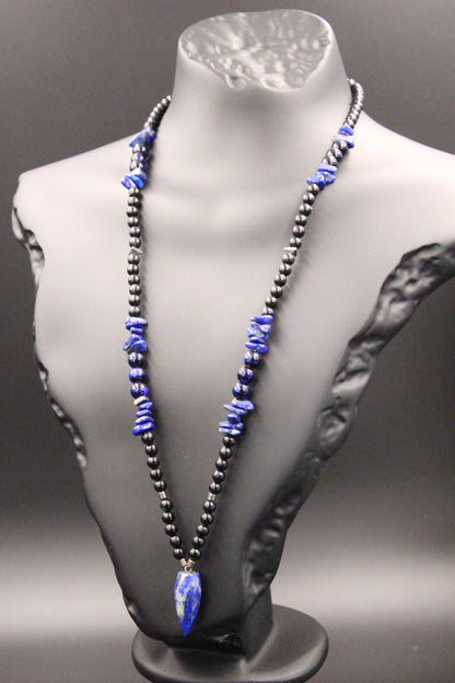 Handmade Lapis Lazuli Necklace – Fashionable Natural Stone Jewelry, Stylish Gift