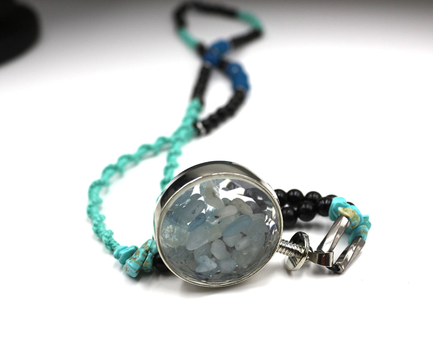 Handmade Aquamarine and Turquoise Necklace