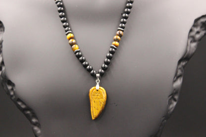 Handmade Tiger's Eye Necklace: Natural Stone Pendant, Unique Design