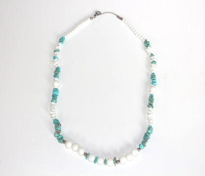 Handmade Natural Gemstone Necklace - "Arctic Breeze"