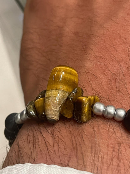 Tiger’s Eye Natural Gemstone Bracelet – Confidence, Protection & Zodiac Energy (Leo, Gemini, Capricorn)